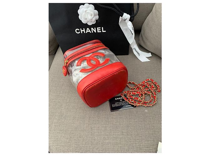 Borsa Chanel Vinly in pelle rossa Rosso - vista 4