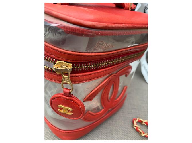 Borsa Chanel Vinly in pelle rossa Rosso - vista 6