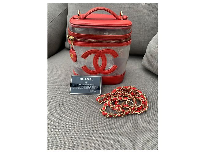 Borsa Chanel Vinly in pelle rossa Rosso - vista 8