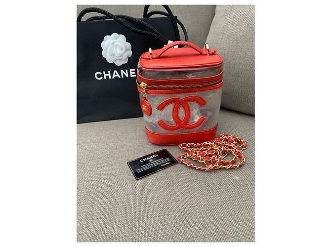 Borsa Chanel Vinly in pelle rossa Rosso - vista 9