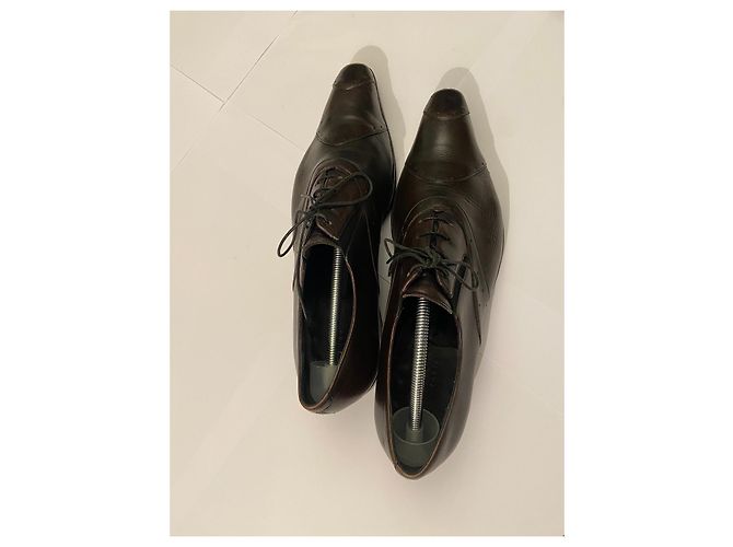 Francesco Smalto, Molto rara brogue da collezione in pelle marrone nocciola - vista 2