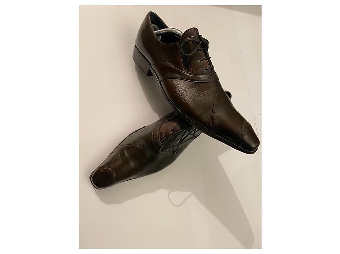 Francesco Smalto, Molto rara brogue da collezione in pelle marrone nocciola - vista 3