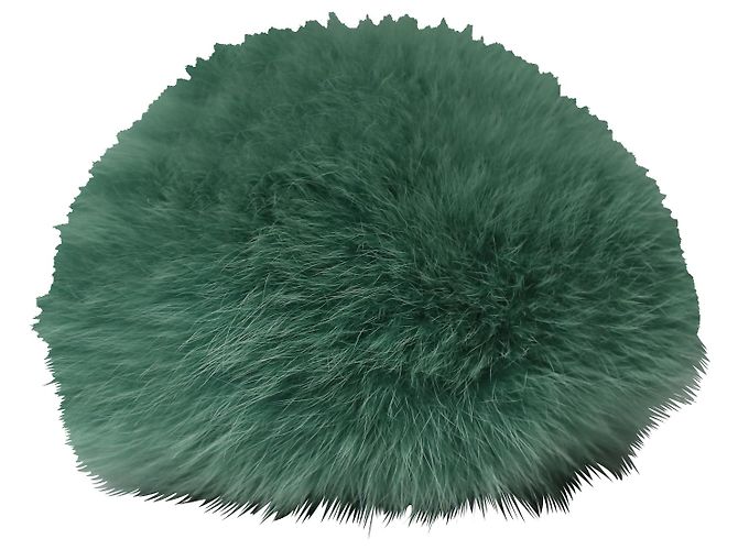 Fendi Initial Pom-Pom Charm en fourrure verte - vue 3