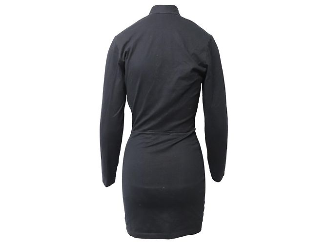 Vestido Iro Davida con cuello en V de algodón negro - vista 3