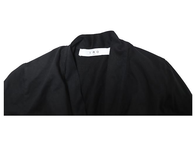Vestido Iro Davida con cuello en V de algodón negro - vista 6