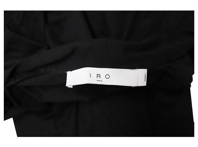 Vestido Iro Davida con cuello en V de algodón negro - vista 7