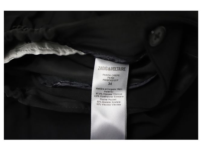Calça Zadig & Voltaire em Viscose Preta Preto - vista 4