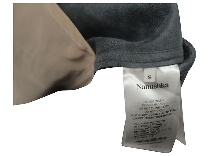 Nanushka High-Waisted Shorts in Brown leather - view 4