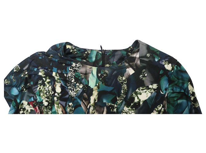 Abito increspato con stampa geometrica Peter Pilotto in seta multicolor - vista 6