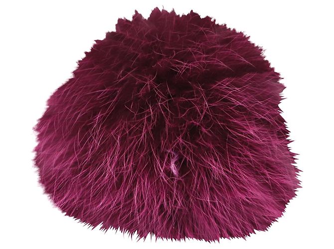 Fendi Pom Pom Bag Charm en fourrure violette - vue 2