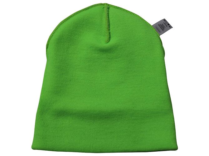 Berretto Supreme con logo grande in cotone verde neon - vista 5