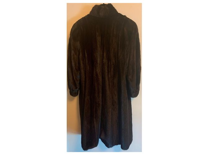 Autre Marque Abrigo de piel de visón negro de piel completa de Saga Mink - vista 10