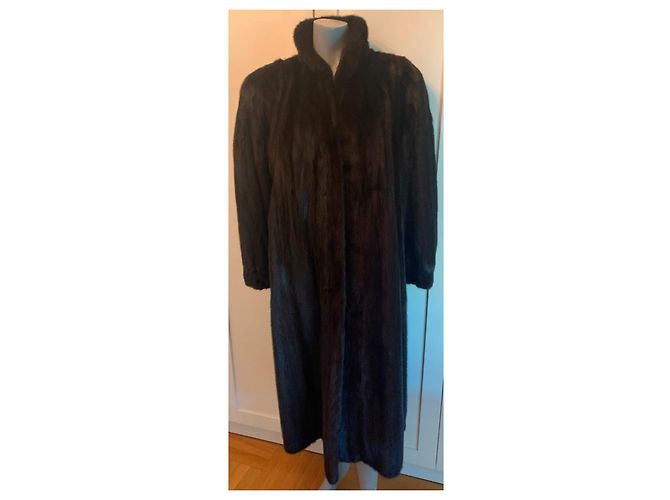 Autre Marque Abrigo de piel de visón negro de piel completa de Saga Mink - vista 11