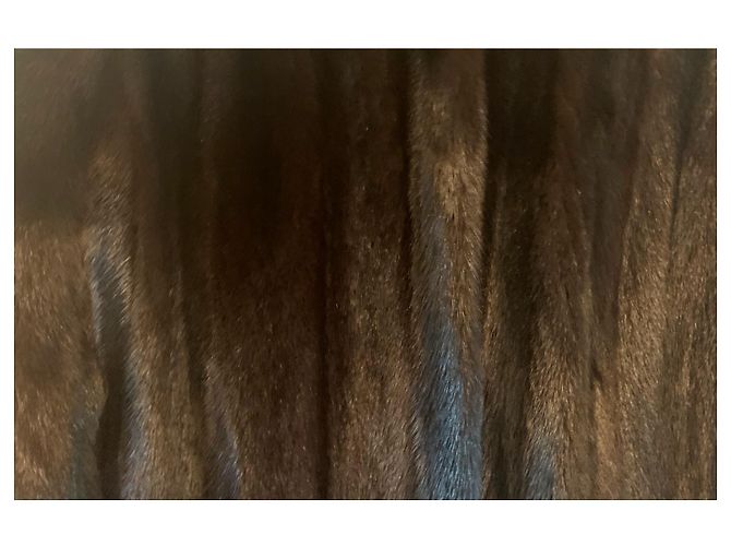 Autre Marque Abrigo de piel de visón negro de piel completa de Saga Mink - vista 5