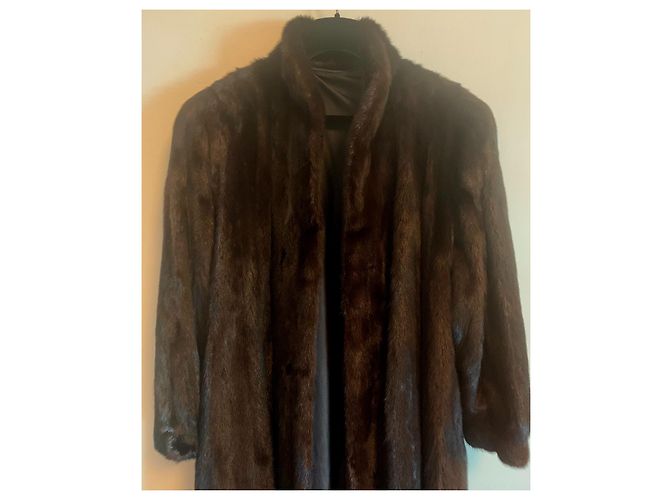 Autre Marque Abrigo de piel de visón negro de piel completa de Saga Mink - vista 6