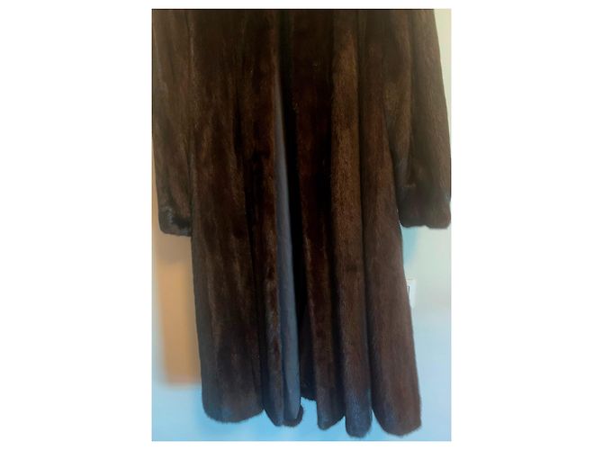 Autre Marque Abrigo de piel de visón negro de piel completa de Saga Mink - vista 7
