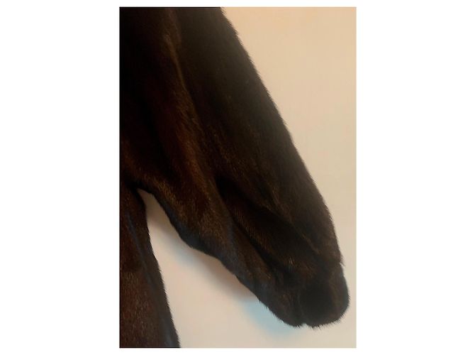 Autre Marque Abrigo de piel de visón negro de piel completa de Saga Mink - vista 9