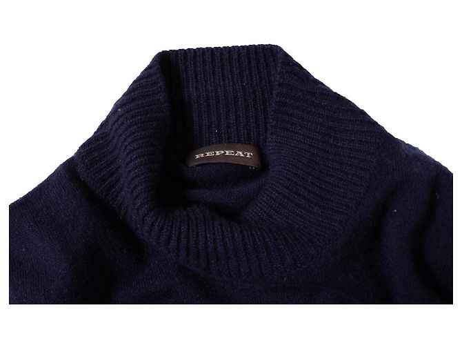 Autre Marque Ripetere, abito in cashmere in blu - vista 6