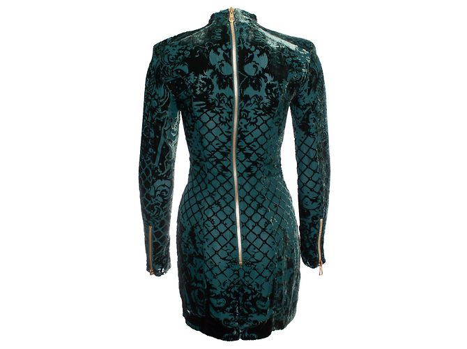 Autre Marque Balmain X H&M, grünes Samtkleid - Ansicht 3