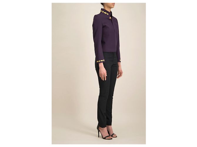 Autre Marque Monique Singh, Abrigo de sastre en jacquard Multicolor - vista 3