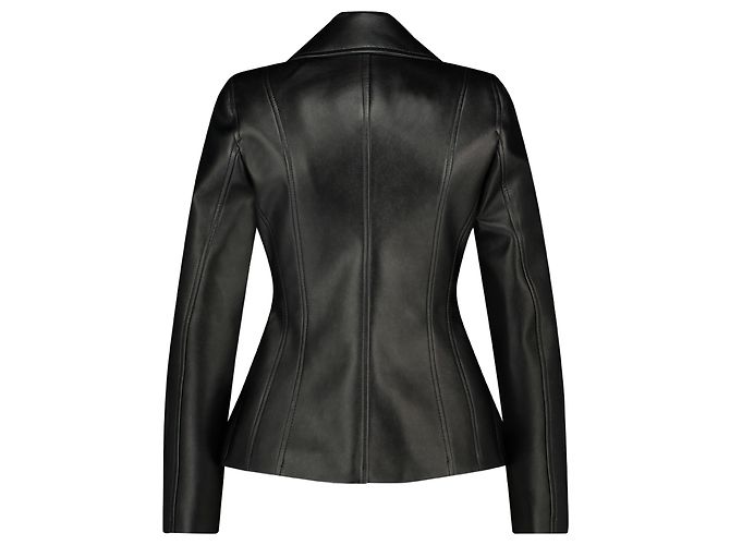 Autre Marque Monique Singh, Bikerjacke aus Kunstleder Schwarz - Ansicht 2