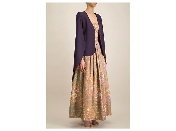 Autre Marque Monique Singh, Cape-Jacke aus Gaberdine Pink Lila - Ansicht 4