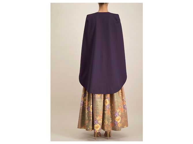 Autre Marque Monique Singh, Cape-Jacke aus Gaberdine Pink Lila - Ansicht 5