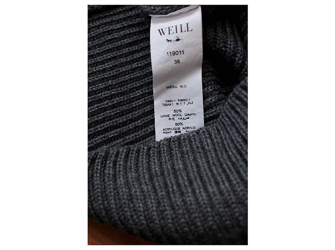 Pull avec stass Weill Gris anthracite - vue 4