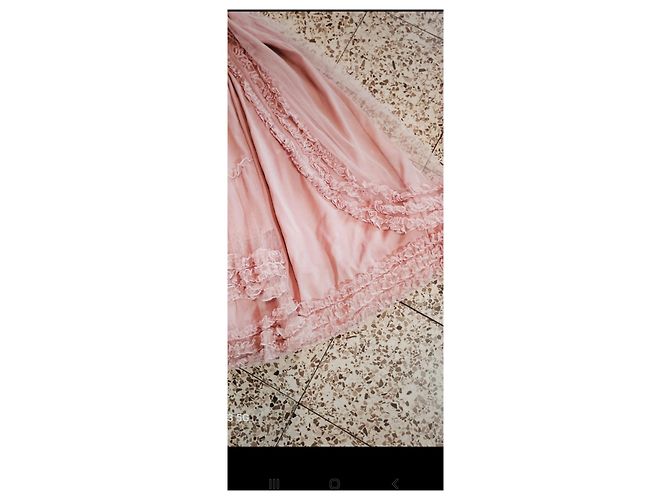 Vestido de seda rosa Jean Paul Gaultier - vista 10