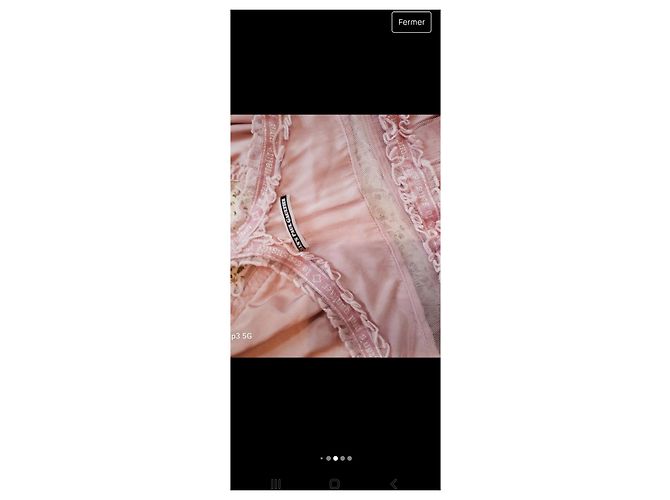Vestido de seda rosa Jean Paul Gaultier - vista 4