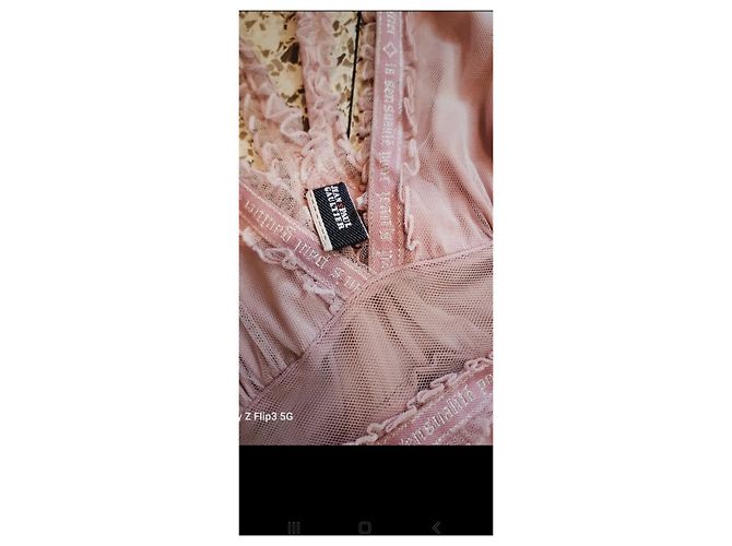 Vestido de seda rosa Jean Paul Gaultier - vista 5