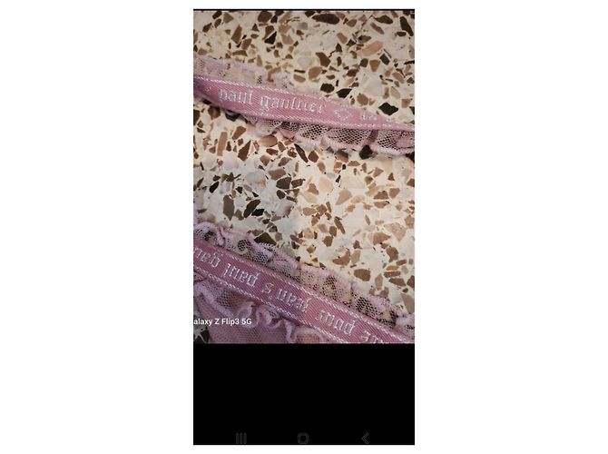 Vestido de seda rosa Jean Paul Gaultier - vista 7
