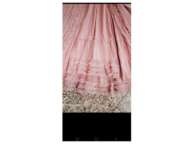 Vestido de seda rosa Jean Paul Gaultier - vista 9
