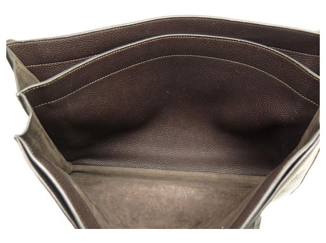 Hermès BORSA HERMES SAC A DEPECHES foderata CHIUSURA BORSA CARTELLA CLEMENCE Marrone - vista 8
