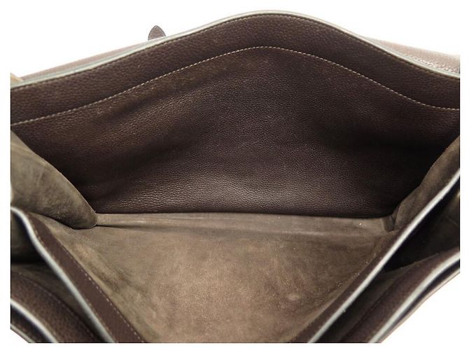 Hermès BORSA HERMES SAC A DEPECHES foderata CHIUSURA BORSA CARTELLA CLEMENCE Marrone - vista 9