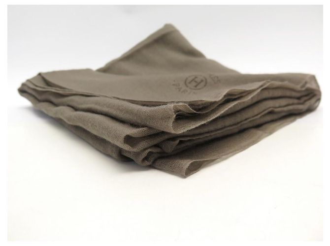 Plume Stola di piume Hermès 210X100SCIARPA CM IN CASHMERE E SETA TORTORA Taupe - vista 4