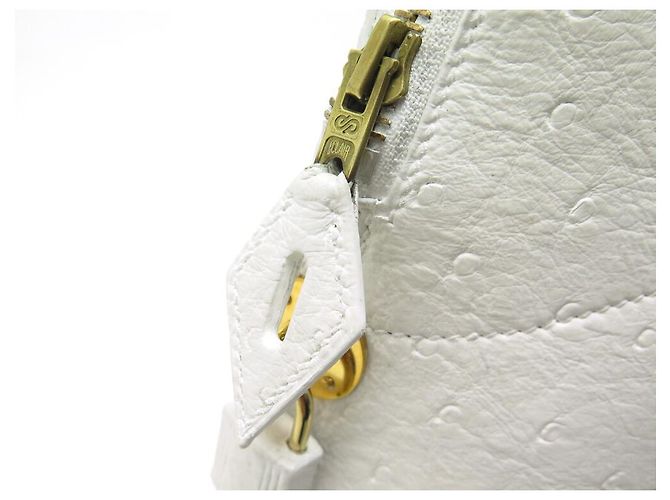 Hermès BORSA A MANO HERMES BOLIDE 35 BORSA A MANO IN PELLE DI STRUZZO BIANCA CM Bianco - vista 10