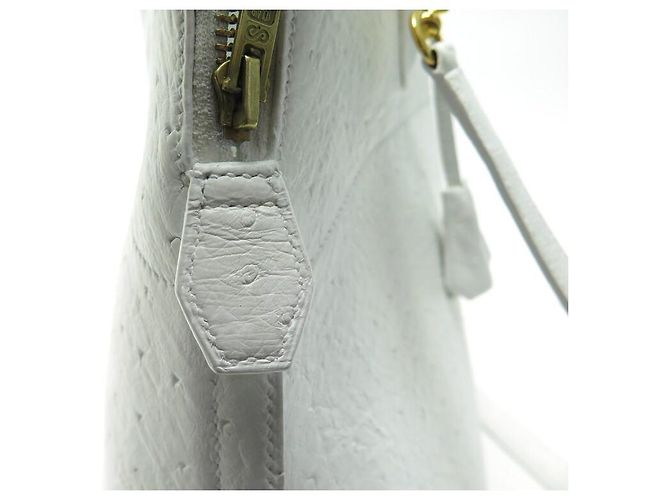 Hermès BORSA A MANO HERMES BOLIDE 35 BORSA A MANO IN PELLE DI STRUZZO BIANCA CM Bianco - vista 18
