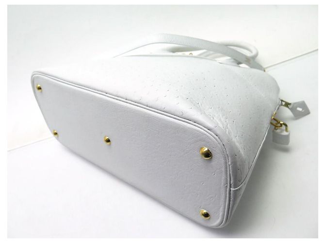 Hermès BORSA A MANO HERMES BOLIDE 35 BORSA A MANO IN PELLE DI STRUZZO BIANCA CM Bianco - vista 4