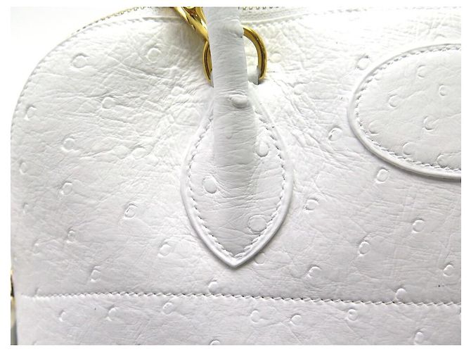 Hermès BORSA A MANO HERMES BOLIDE 35 BORSA A MANO IN PELLE DI STRUZZO BIANCA CM Bianco - vista 6