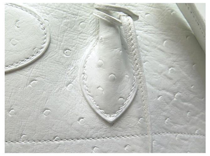 Hermès BORSA A MANO HERMES BOLIDE 35 BORSA A MANO IN PELLE DI STRUZZO BIANCA CM Bianco - vista 7