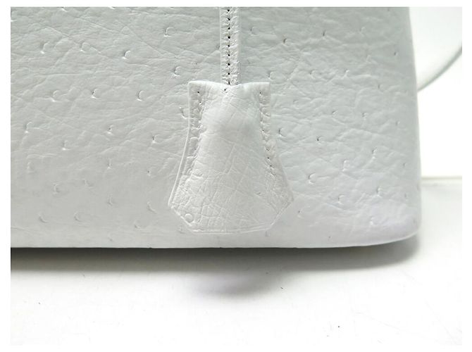 Hermès BORSA A MANO HERMES BOLIDE 35 BORSA A MANO IN PELLE DI STRUZZO BIANCA CM Bianco - vista 8