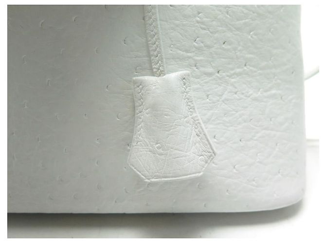 Hermès BORSA A MANO HERMES BOLIDE 35 BORSA A MANO IN PELLE DI STRUZZO BIANCA CM Bianco - vista 9