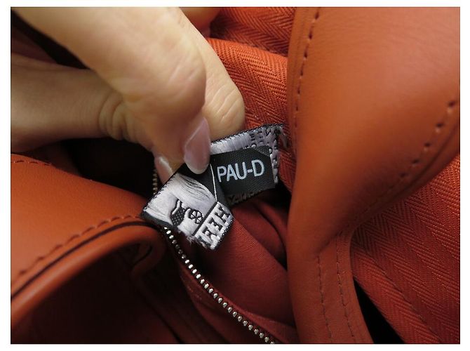 Hermès NUOVA BORSA A MANO HERMES ACAPULCO PM CABAS IN TELA E PELLE ROSSO MATTONE - vista 8