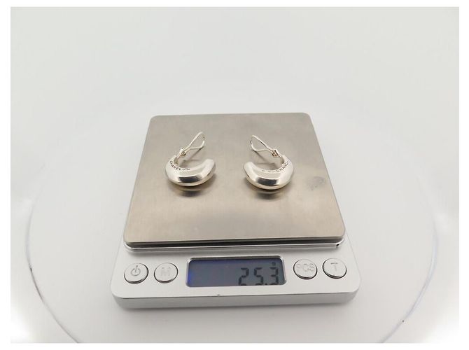 ORECCHINI IN ARGENTO STERLING CON LOGO CHANEL CREOLES 25ORECCHINI A CERCHIO IN ARGENTO GR - vista 5