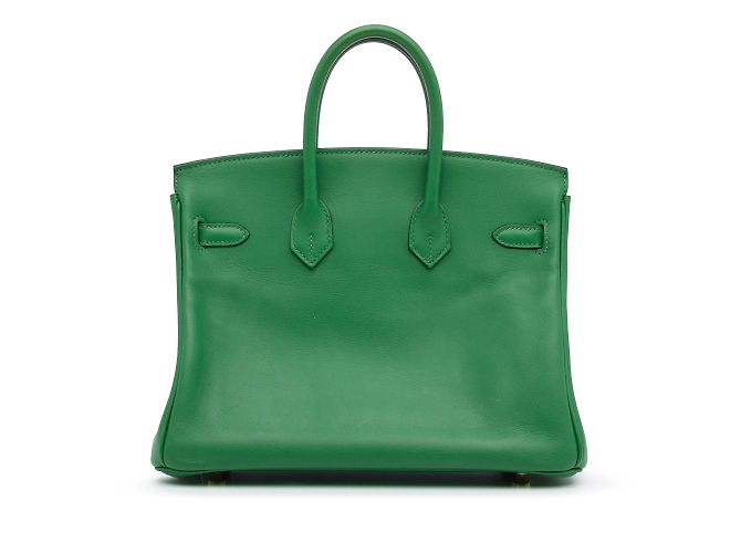 Hermès Borse HERMES Birkin 25 Verde - vista 3