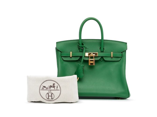 Hermès Borse HERMES Birkin 25 Verde - vista 9