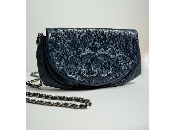 CHANEL Handbags Wallet on Chain Blue - view 2
