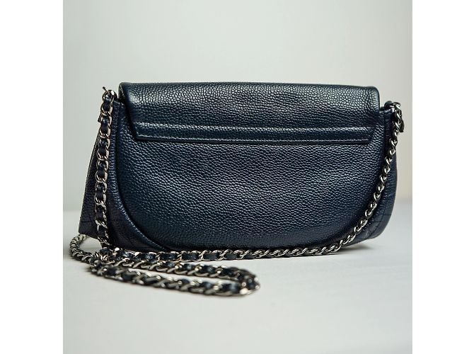 CHANEL Handbags Wallet on Chain Blue - view 3