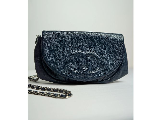 CHANEL Handbags Wallet on Chain Blue - view 5